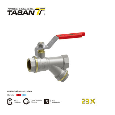 16bar 232Psi 스트레이너 1/2''~1'' 23X를 가진 금관 악기 3방향 공 벨브